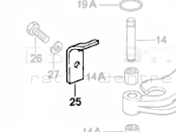 Koppelingsveerhanger. Porsche 930 Turbo - 93011671406 - 93011671406