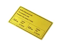 Adesivo Pressione dei pneumatici. Porsche 911 Turbo 78-89 - 93000650501