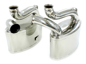 Auspuff Schalldämpfer Sport System DesignTek für Porsche 993 Turbo / Turbo S - 99311104554, 99311104555, 99311104654, 99311104655 - 55-PS105, 125453