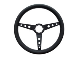 Volante Giri 8 in pelle pieno fiore con cuciture parallele o incrociate 380mm. Porsche911/964/993/924/944/968/928 - 74212, 74213