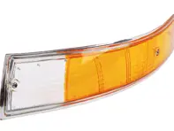 Frontblinkerglas mit Chromrand. Porsche 911 / 912 1965-73 - 91163192103, 90163190303, 91163192203, 90163190403