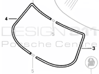 Moldura Frontal Metálica Negra. Porsche 911 - 9115419110170K, 9115419120170K