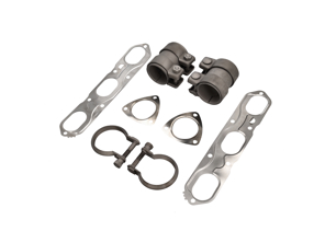 Auspuff-Montagesatz mit Titan-Schellen. Porsche (911) 996 C2 / C4 / C4S - 99611110755, 99611111350, 99711152000, 99611110800