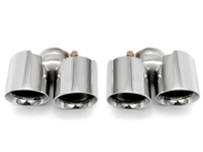 Échappement Deluxe Quad-Style Tail Pipes, chrome poli. Porsche 997.2 Carrera - 99711115130, 99711135130, 99711198330, 99711199130, 99711199140, 99711115230, 99711135230, 99711198430, 99711199231, 99711199240