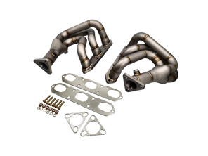 Collettori sportivi da 1/8 pollici in acciaio inossidabile (lega di titanio) (COPPIA) PORSCHE 986 2,5 L / 2,7 L / 3,2 L - 3606308601, 3606308602, 99611110106, 99611110206, 99611110105, 99611110205, 99611110300, 99611110400