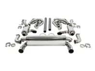 Sistema di scarico sportivo CARGRAPHIC GT Backdate 740 mm, con collettore ID45 GT, con riscaldamento. Porsche 964 Carrera 2/4/RS - 96411104504, 96411104605, 96411104502, 96421103905, 96421103932, 96421104004