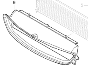 Condotto aria per radiatore centrale. Porsche 987 Boxster S - 98757532300
