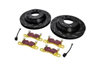 Sportbremsscheiben und -beläge für die Hinterachse. Porsche 958 Cayenne - 95861236550, 95535240131, 7L6615601D, 7L6615601J, 7L8615601C, 95535240130, 95835293900, PAA698451A