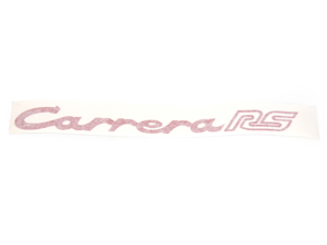 Rear lid 'CARRERA RS' sticker, in Guards Red. Porsche 911 72-73 - 91155903603, 91155903602, 91155903601, 91155903600