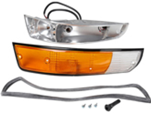Unità indicatore e custodia in metallo frontale dell'obiettivo. Porsche 911 1972-73 - 90163140130, 90163140230 - 1695401970, 1695401980