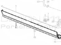 Battitacco laterale. Porsche 964Turbo - 96555919401G2X, 96555919301G2X, 96555919403G2X, 96555919402G2X, 96555919302G2X, 96555919303G2X