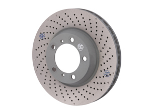 Bremsscheibenrotor Vorne, gebohrter Monoblock, 330x34mm. Porsche 996 / 997 (OE Nr. 99635140904 und 99635141004) - 99635140902, 99635140903, 99635140904, 99635141002, 99635141003, 99635141004 - PFL30922, PFR31022