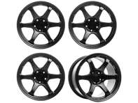 Titan 7 Forged T-D6E 6-Speichen-Leichtmetallradsatz 18" Machine Black. Porsche 987 / 981 / 718 - TD6E1890048513071MB, TD6E1810035513071MB