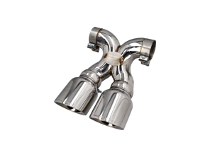 Échappement Deluxe Dual Style Tail Pipe Chrome poli. Porsche 987.2 Boxster / Cayman - 98711125730, 98711125831, 98711198130, 98711125860