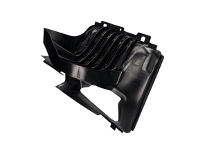 Luchtgeleider voor airconditioningcondensors, matzwart. Porsche 9J1.1 / 9J1.2 Taycan 2020 >> - 9J112133, 9J1121333A, 9J1121334A, 9J1121333AOK1, 9J1121334AOK1