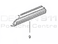 Pannello esterno della soglia laterale. Porsche 986 Boxster - 98650396300GRV, 98650396400GRV