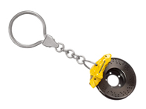 Porsche remschijf sleutelhanger, geel - WAP0503030E