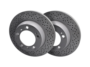Disques de frein arrière percés standard EBC. Porsche Boxster / Cayman D1441 - 98635240301, 98735240300, 98735240301 - D1441