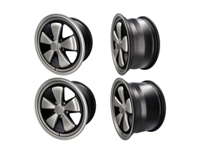 Cerchi in lega Fuchs RSR Style da 18" Style 548 8.0J e 10.0J - Argento opaco - Per auto Porsche