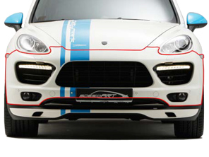 Voorbumper Turbo-look 958 SpeedART Porsche 958 Cayenne MKIII - P58.170.055.010 - P58.170.055.010