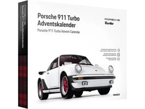 Porsche 911 Turbo in scala 1:24, modello bianco, calendario dell'avvento
