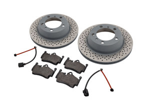 Pastiglie freno POSTERIORI e pacchetto disco freno Porsche 718 - 98735240101, 98735293903, 98160916300