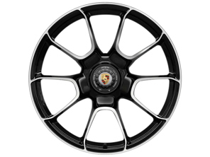 Center lock Turbo S Exclusive Design cerchio posteriore in lega con finitura Black 21" 12J ET70 - 992601025AF041