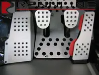 Jeu de pédales Rennline en aluminium 4 pièces perforées. Porsche 924/944/968 - P452113, P45.21.13