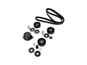 Kit completo de poleas y correas (tensor, poleas guía y correa de transmisión) para Porsche 996 Carrera (manual sin aire acondicionado) 1998-2005 - 99610226050, 99710226000, 99710211800, 99610212552, 99610212553, 99610236550, 99610211958, 99610212752, 99610212754, 99610211756, 99610211757, 99610215165, 99610215167
