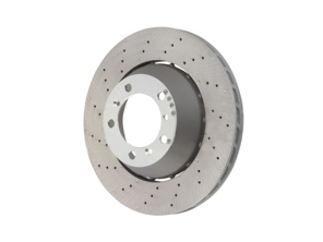 Brake disc rotor, Rear, Light Weight drilled-dimpled, 350x28mm. Porsche 997 GT3 2010 >> - 99735240598, 99735240698 - PRL40598, PRR40698