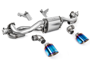 Milltek Sportuitlaatdemper met gebrande titanium afwerking. Porsche 718 Cayman GT4 / Boxster GTS 4.0L - 982251053E, 982251053K, 982251053F, 982251053H, 982251053D, 982251053G - SSXPO160