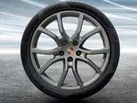 Llantas de aleación de 21' Cayenne Exclusive Design PLATINUM y neumáticos de verano Original Porsche - 9Y0044660K, 9Y0044661K