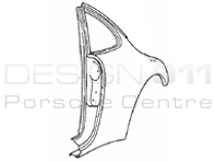 Coupé de panel trasero de 1/4. Porsche 993 1994-98 - 99350390100GRV, 99350390200GRV