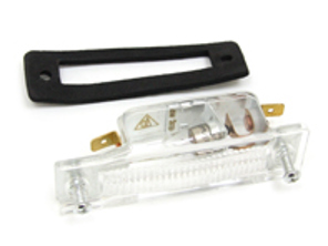 Glass for registration plate lamp. Porsche 911 F - PCG63160100