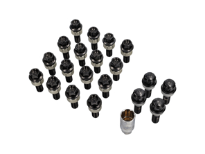 Wielbouten en borgboutenset (tot 7 mm afstandhouders) Zwart gecoat voor moderne Porsches - 99636120302, 99636120301, 99636120300, WHT004676A, WHT006978, WHT010065A