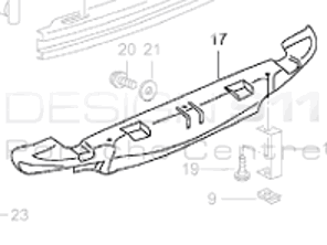 Bouclier thermique pour pare-chocs arrière. Porsche 996 C2 / C4 2002>> - 99650547502