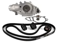 Wasserpumpe, Thermostat, Nockenwellen- und Ausgleichsriemensatz für Porsche 944 S 2,5 l 16V - 94410563110, 94410524102, 94410227706, 94410202507, 94410532303, 94410221904, 94410602122, 94410612905