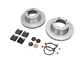 Pacchetto pastiglie freno e disco freno POSTERIORI. Porsche 964 C2 1989-91 PINZA PICCOLA - 96435294903, 95135204102, 96461236501, 99635208602, 95135204105, 96461236500, 96461236502, 99635208601, 96435209601