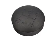 Gear knob insert Alloy engraved, Black. Porsche Boxster / 944 / 924 - 931424075001AJ - GI944B