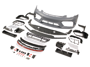 Frontstoßstangen-Umbausatz für Porsche 981 bis 718 GT4 RS - 98150501060, 98150501061, 98150501062, 98150501063, 98150501050, 98150501051, 98150501052, 98150501053, 98150501054, 98150501055, 98150501057, 98150501056