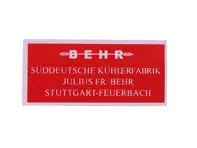 Behr air duct decal. Porsche 356B T6 / 356C - 64470157200 - 1601503700