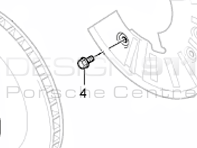 Schraube für Bremsscheiben-Abdeckplatte. Porsche 957 Cayenne 2007–2010