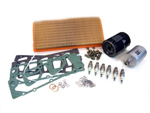 Service-Wartungskit für Porsche 911 1974–1977, 2,7 l, großes Kit, Öl, Luftfilter, Zündkerzen und mehr - 91110095601, 00004400204