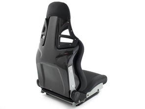 Track Bucket Sports Seat - DTX RECLINE, Zwart leer - KRASEN OP DE RUG - 9997809100, 9997809110