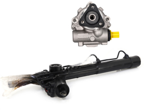 Crémaillère de direction et pompe de direction assistée. Porsche 987 Boxster / 987C Cayman / 997.1 (conduite à droite) - 411091500322, 99631405002, 99631405003, 99631402004, 99631402005, 99731402000, 99734701209, 99734701208, 99734701207, 99734701205, 99734701204, 99734701206