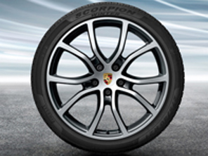 21' Design esclusivo Cayenne in nero (lucido) Cerchi in lega leggera e pneumatici invernali Porsche originali - 9Y0044630L