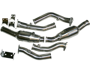 Uitlaatkatalysator set. Porsche 993 C2 / 993 C4 - 993PO93260S, 1620300210, 92.312S, PO-93260S, 99311321316, 99311321338, 99311321343, 99311321344 - 1620300210
