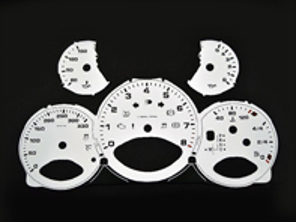 Set quadrante strumenti, bianco. Porsche 997.2 PDK - km/h - 330 km/h - 9764121004PDK - F97 641 210 04TIP, F9764121004TIP
