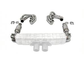 Système d'échappement sport CARGRAPHIC GT rétrocompatible avec ID45 GT, sans chauffage ni valves, pour silencieux GT3. Porsche 964 Carrera 2/4/RS - 96411104504, 96411104605, 96411104502, 96421103905, 96421103932, 96421104004, 997111027A1