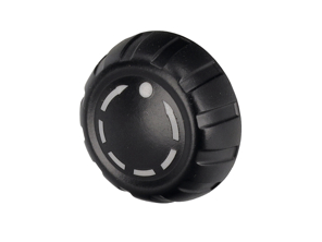 Rotary knob RIGHT for Radio control. Porsche 987.1 Boxster / 987C.1 Cayman / 997.1 - 95564295200, 99764220200A05, 99764220201A05